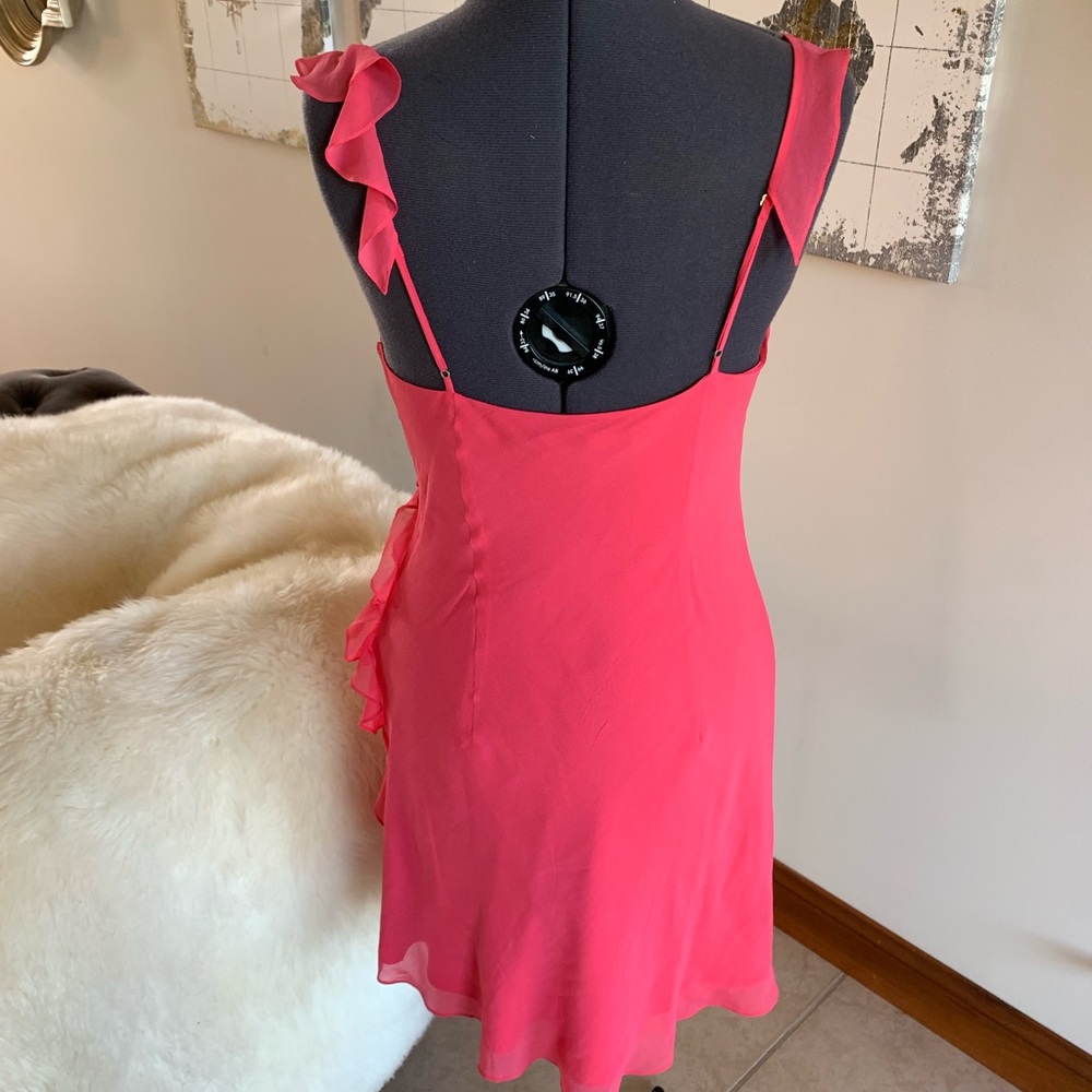 Cute Pink Ruffle Mini Dress - Picture 4 of 5